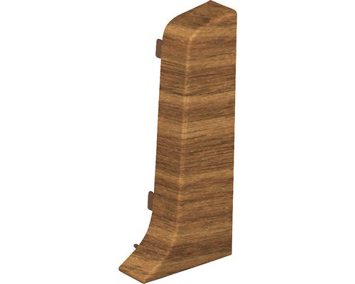 Prinz Endstücke für Klemm-Sockelleiste mit Kabelkanal Nussbaum 50 mm