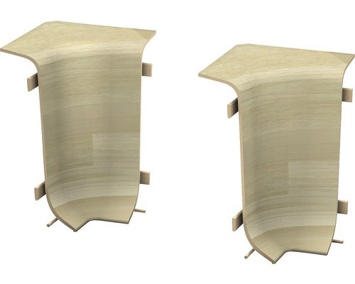 Prinz Innenecken für Klemm-Sockelleiste mit Kabelkanal Nussbaum oliv 50 mm