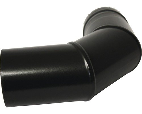 Pelletbogen 90° Ø80 mm ohne Tür schwarz matt