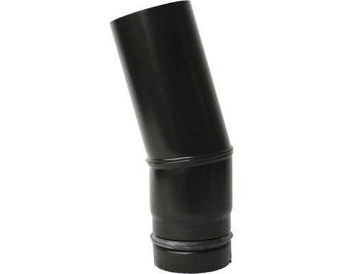 Pelletbogen 30° Ø80 mm ohne Tür schwarz matt