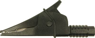 Cliff Croc Clip Sicherheits-Abgreifklemme Steckanschluss 4 mm CAT III 1000 V Schwarz