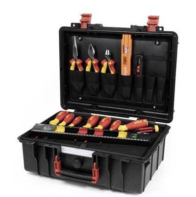 Wiha Basic Set L electric 18tlg 45530 Elektriker, Handwerker, Lehrlinge, Profi, VDE Werkzeugkoffer bestückt 18teilig (B