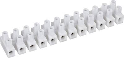 TRU COMPONENTS Lüsterklemme flexibel: 2.5-6 mm² starr: 2.5-6 mm² Polzahl: 12 Weiß 1 St.