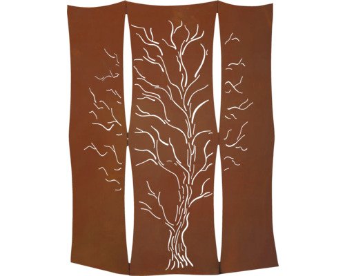 Sichtschutz Weide 120x120 cm rost