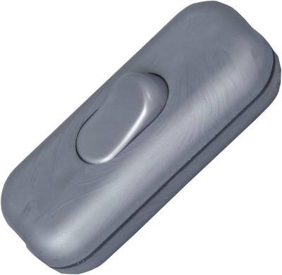 Kopp 191320086 Schnurschalter mit Zugentlastung Silber 1 x Aus/Ein 2 A 1 St.
