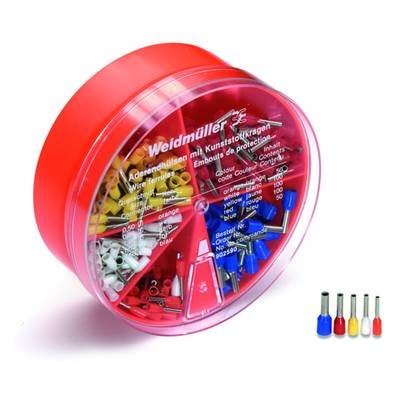 Weidmüller 9025430000 Aderendhülsen-Sortiment 0.5 mm², 0.75 mm², 1 mm², 1.5 mm², 2.5 mm² Teilisoliert Weiß, Grau, Rot, S