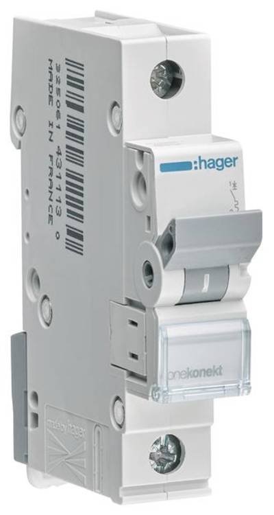 Hager MCN102 Leitungsschutzschalter 1polig 2 A 400 V