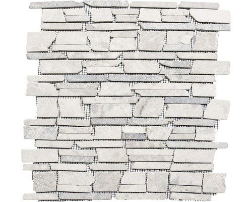 Natursteinmosaik Brick230 uni Grey30,5x30,5 cm