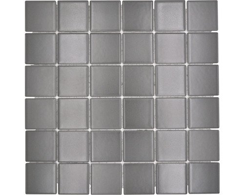 Keramikmosaik Quadrat uni metall matt 30x30 cm