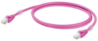 Weidmüller 1201270150 RJ45 Netzwerkkabel, Patchkabel CAT 6a S/FTP 15.00 m Magenta Flammwidrig 1 St.