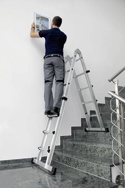 MUNK Günzburger Steigtechnik 32121 Aluminium Teleskopleiter Arbeitshöhe (max.): 4.2 m 12 kg
