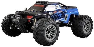 Amewi Daphoenodon Blau Brushed 1:12 RC Modellauto Elektro Monstertruck Allradantrieb (4WD) RtR 2,4 GHz Inkl. Akku und La