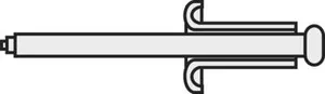 TOOLCRAFT 194708 Blindniete (Ø x L) 4 mm x 8 mm Stahl Aluminium A4*10 D7337-AL/ST 10 St.
