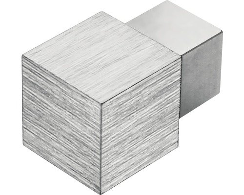 Aussenecke aluminium Squareline silber 12,5 mm 2 Stück