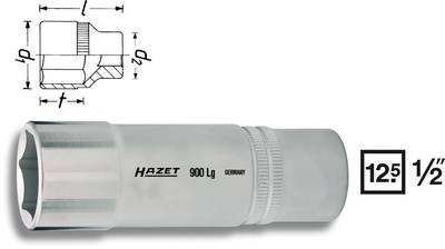 Hazet 900LG 900LG-17 Außen-Sechskant Steckschlüsseleinsatz 17 mm 1/2" (12.5 mm)