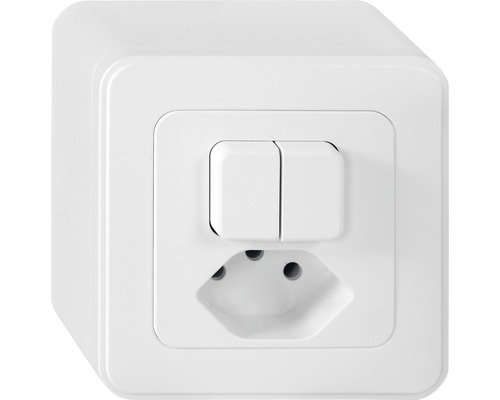 Mica4you AP Kombination Wechselschalter SCH3/T13 weiss