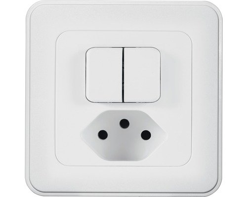 Mica4you UP Kombination Doppelschalter SCH1/T13 weiss