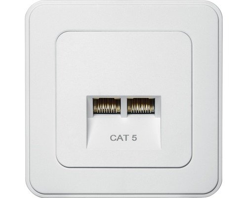 Mica4you UP Netzwerkdose 2xRJ45 weiss