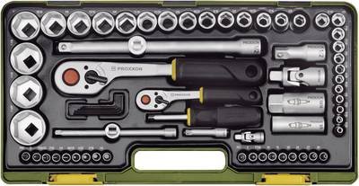 Proxxon Industrial Super-set Steckschlüsselsatz zöllig 1/4" (6.3 mm), 1/2" (12.5 mm) 65teilig 23294