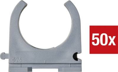 TRU COMPONENTS TC-9859376 Klemmschelle EN25 25 mm Grau 50 St.