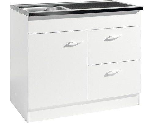 Spülenunterschrank Held Möbel 100x50 cm weiss 953.8001