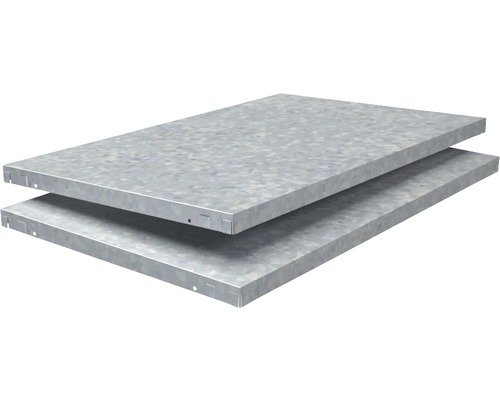 Schulte Regalboden verzinkt 80 x 3,5 x 50 cm 2er-Pack Stecksystem
