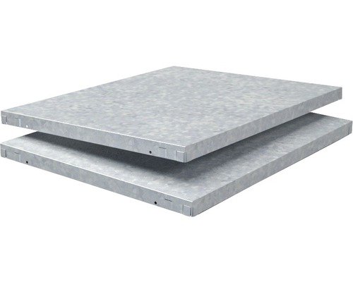 Schulte Regalboden verzinkt 60 x 3,5 x 50 cm 2er-Pack Stecksystem