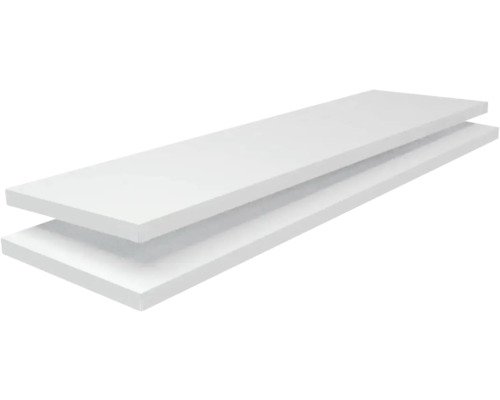 Schulte Regalboden weiss 120 x 3,5 x 35 cm 2er-Pack Stecksystem