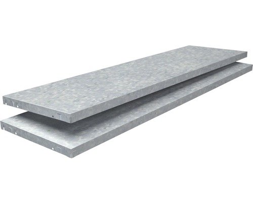 Schulte Regalboden verzinkt 120 x 3,5 x 35 cm 2er-Pack Stecksystem