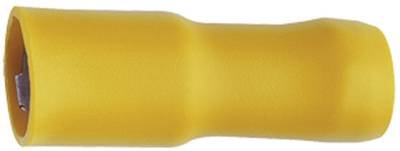 TRU COMPONENTS 1583187 Rundsteckhülse 4 mm² 6 mm² Stift-Ø: 5 mm Teilisoliert Gelb 1 St.