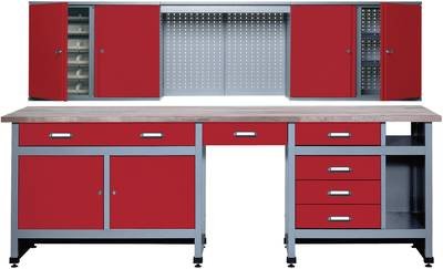 Küpper 70425-2 Werkbank-Set Rot, Silber