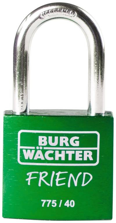 Burg Wächter 39451 Vorhängeschloss 40.00 mm verschieden schließend Grün Schlüsselschloss