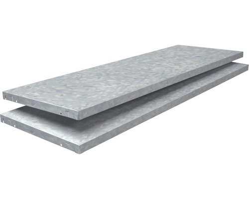 Schulte Regalboden verzinkt 120 x 3,5 x 40 cm 2er-Pack Stecksystem