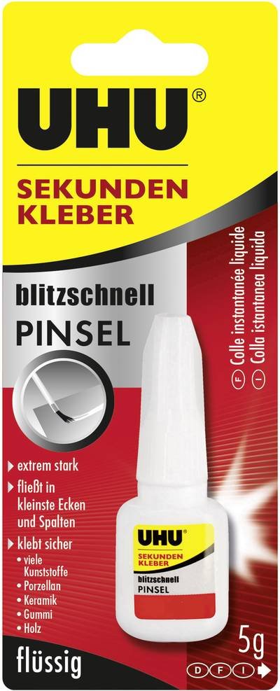 UHU blitzschnell PINSEL Sekundenkleber 45545 5 g