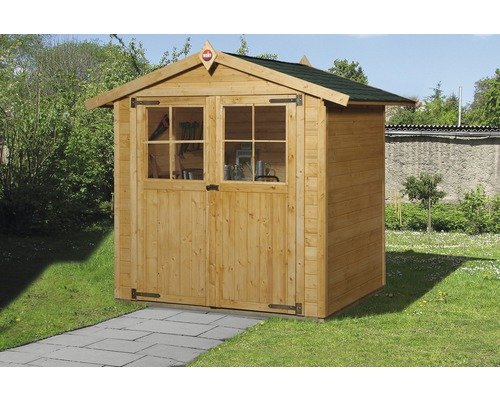 Gartenhaus weka mit Fussboden 240 x 171 cm lasiert