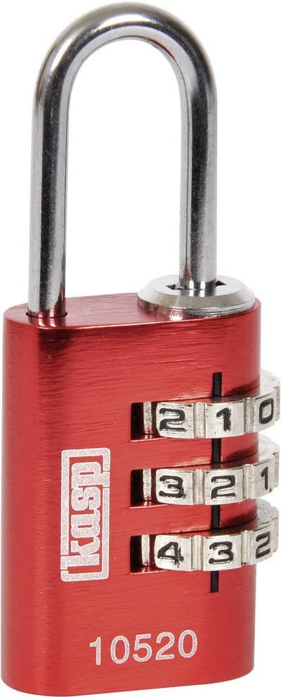 Kasp K10520REDD Vorhängeschloss 20 mm Rot Zahlenschloss