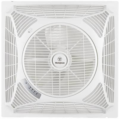 Westinghouse Windsquare Deckenventilator 46 W, 50 W, 52 W (Ø x H) 36 cm x 21 cm Weiß mit Fernbedienung, LED-Kontrollleuc