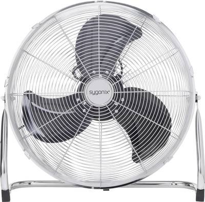 Sygonix FE-50A Bodenventilator 140 W (Ø x H) 590 mm x 590 mm Silber