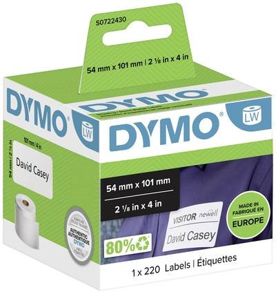 DYMO Etiketten Rolle 99014 S0722430 101 x 54 mm Papier Weiß 220 St. Permanent haftend Versand-Etiketten
