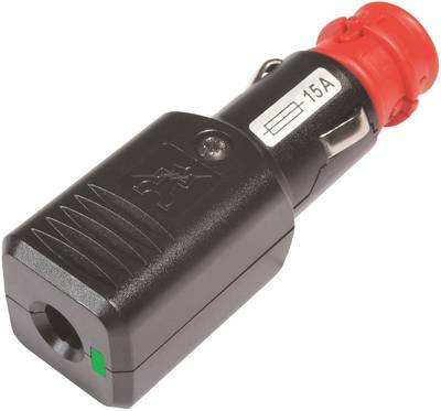 ProCar Universalstecker NG 15A LED mit Zugentlastung mit Sicherung, 12-24 Volt Belastbarkeit Strom max.=15 A 12 V, 24 V