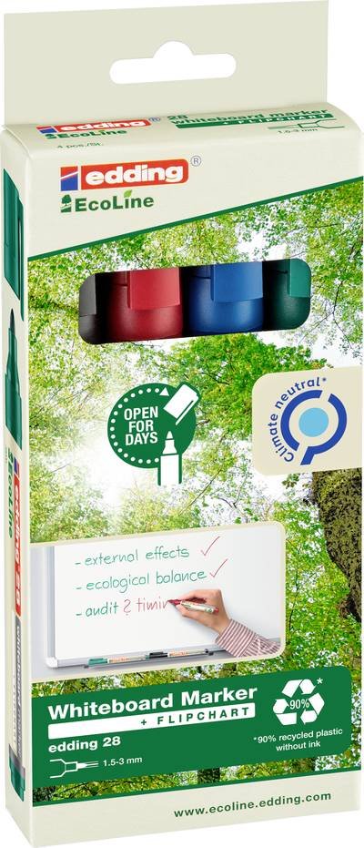 Edding 28 4-28-4 Whiteboardmarker Set Blau, Grün, Rot, Schwarz 4 St.