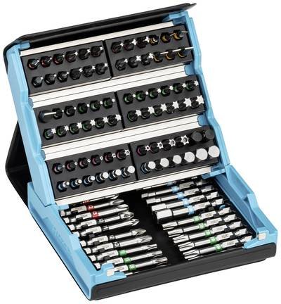 Hazet 2200SC-3 Bit-Set 96teilig Schlitz, Kreuzschlitz Phillips, Kreuzschlitz Pozidriv, Innen-Sechskant, Innen-TORX, Tamp
