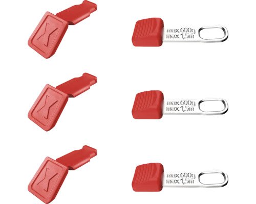 Knipex TetheredTool + ColorCode C für Absturzsicherungen rot je 3 Stück
