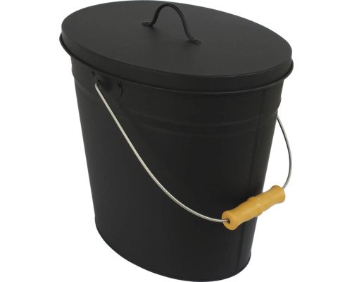 Ascheeimer Rotheigner oval 15 Liter schwarz