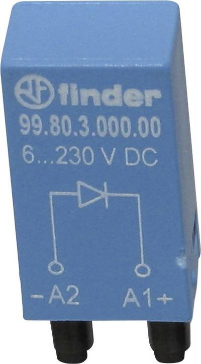 Finder Steckmodul mit Freilaufdiode, ohne LED 99.80.3.000.00 Passend für Modell (Relais): Finder 94.54.1, Finder 94.84.3