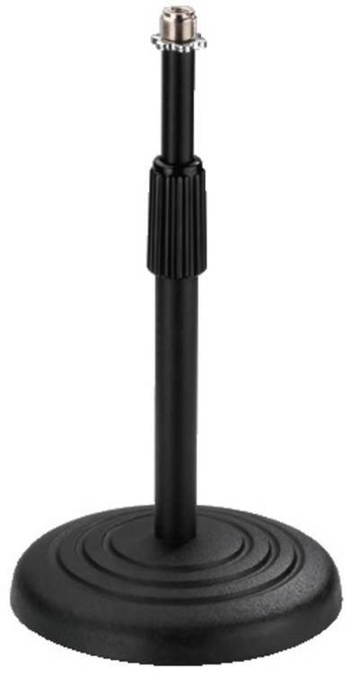 Monacor MS-22 Mikrofon-Tischstativ Durchmesser:15 cm Außengewinde: 3/8", 5/8"