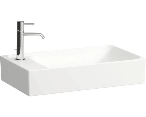 Aufsatzwaschbecken LAUFEN Meda 60 x 35 cm weiss glänzend Emailliert H8121130001051