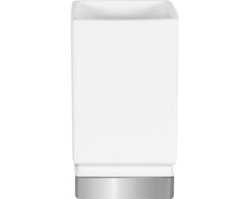 Zahnbecher Spirella Roma weiss/silber