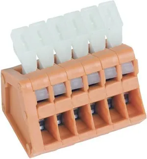 PTR Hartmann 53191060321E Federkraftklemmblock 0.50 mm² Polzahl 6 Orange 1 St.