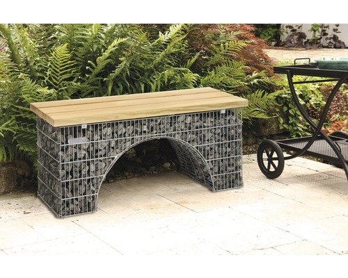Sitzbank Gabione 125 x 45 x 54 cm